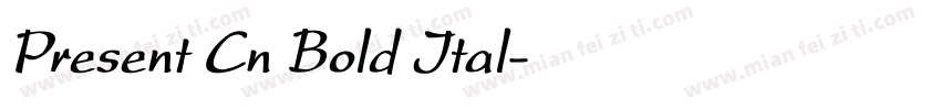 Present Cn Bold Ital字体转换